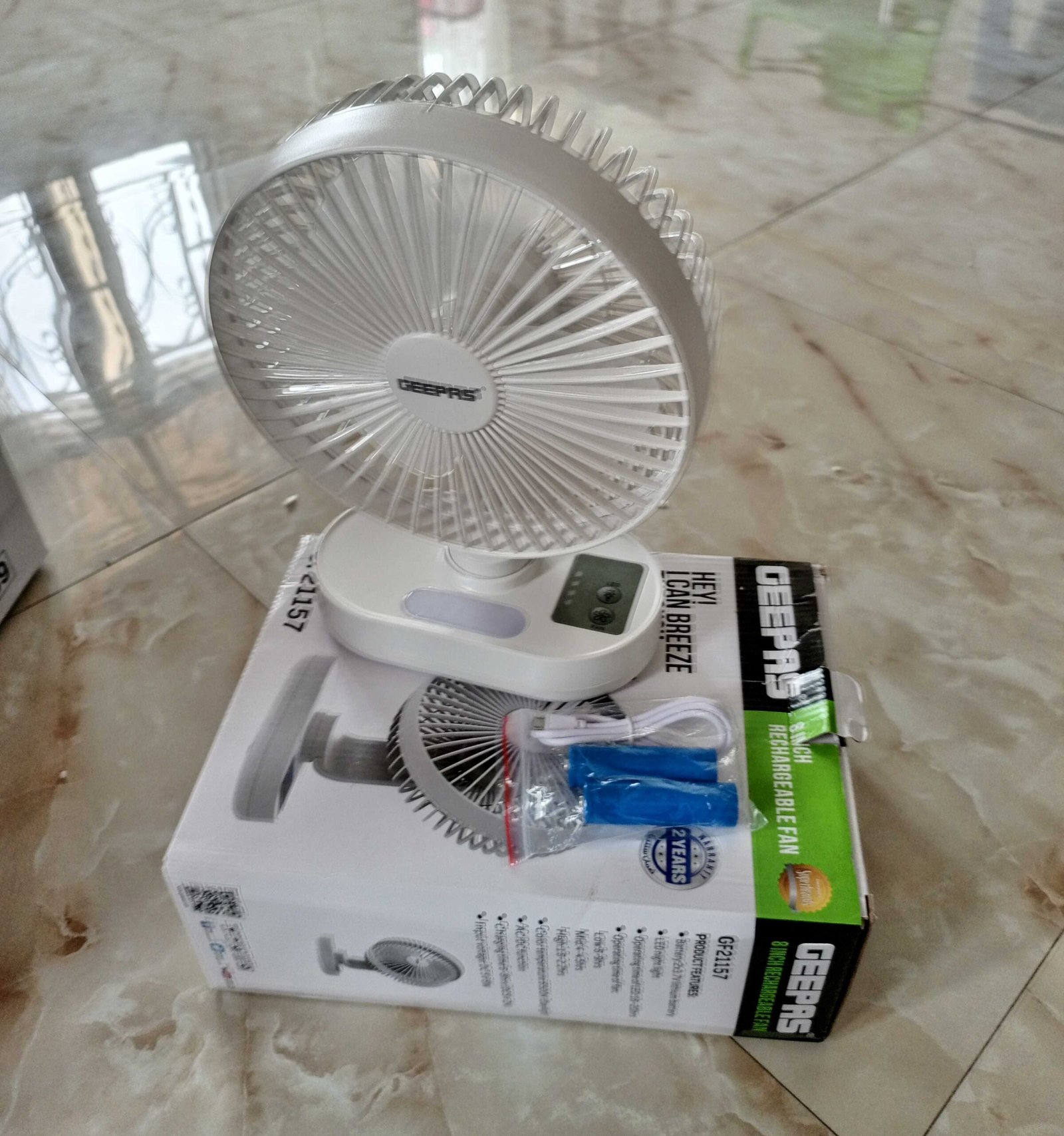 Ventilateur rechargeable