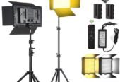 Nagnahz U800+ LED Video Light Photo Studio Lampe Bicolore 2500k-8500k Dimmable avec Trépied Télécommande pour Enregistrement Vidéo Lampe Photographie Extérieure Fill Light