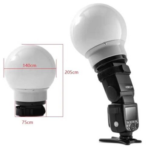 Boule de diffuseur de Flash universel, boule ronde souple de 15cm pour DSLR Yongnuo Neewer Godox flash Speedlite V86011 V860111 V85011 TT685 II