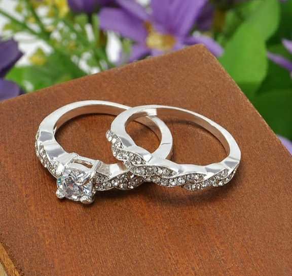 Bague fiançailles argent pur