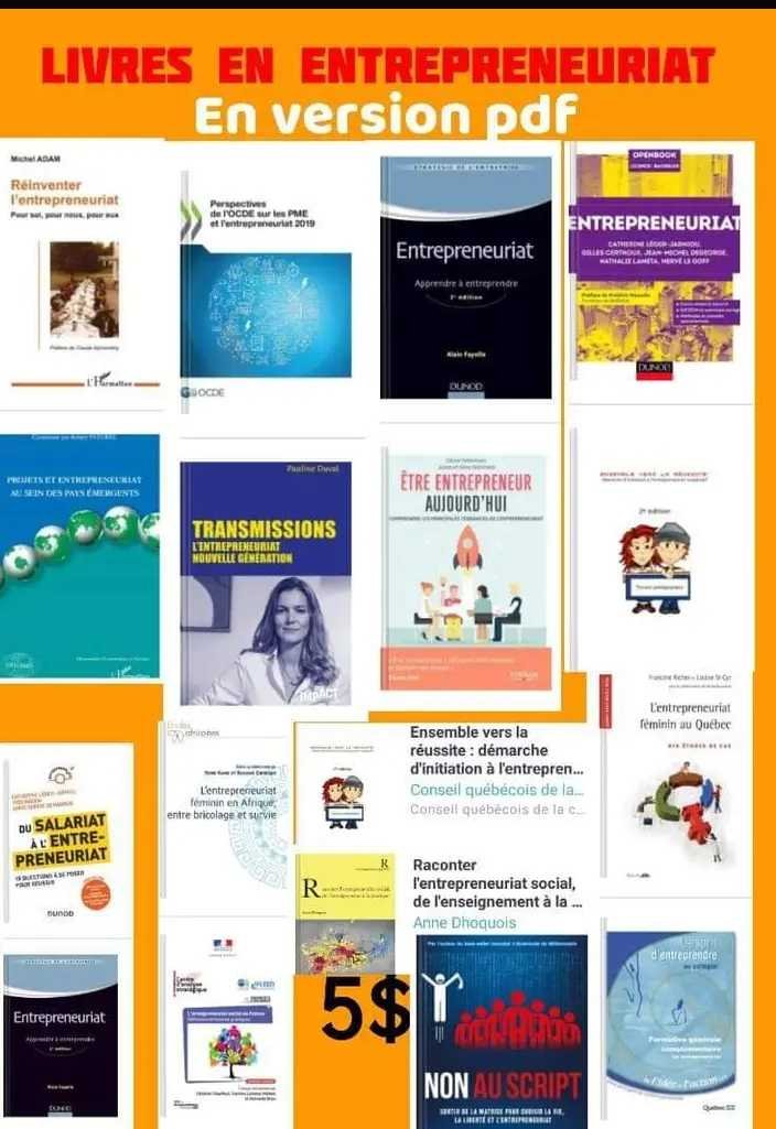 Livres en entrepreneuriat