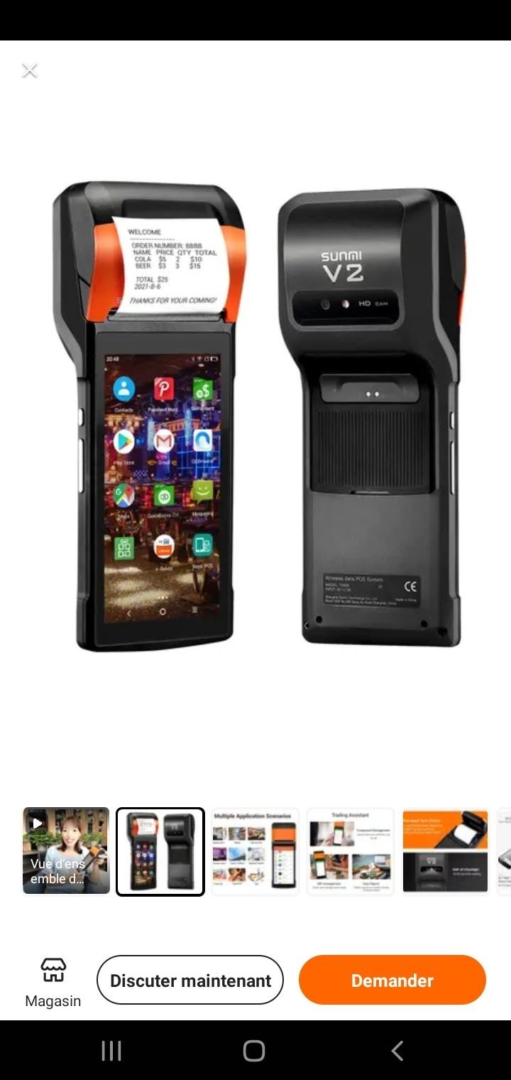 Appareil Android, imprimante, pour plusieurs services