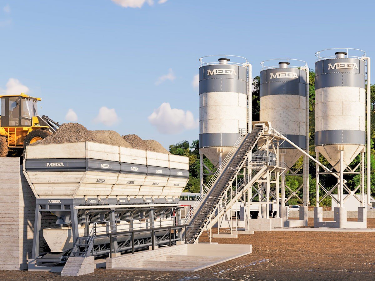 MEGA CENTRALE À BÉTON 180 m3 – MALAXEUR À BÉTON ‘TWINSHAFT’ – EXPÉDITION GRATUITE