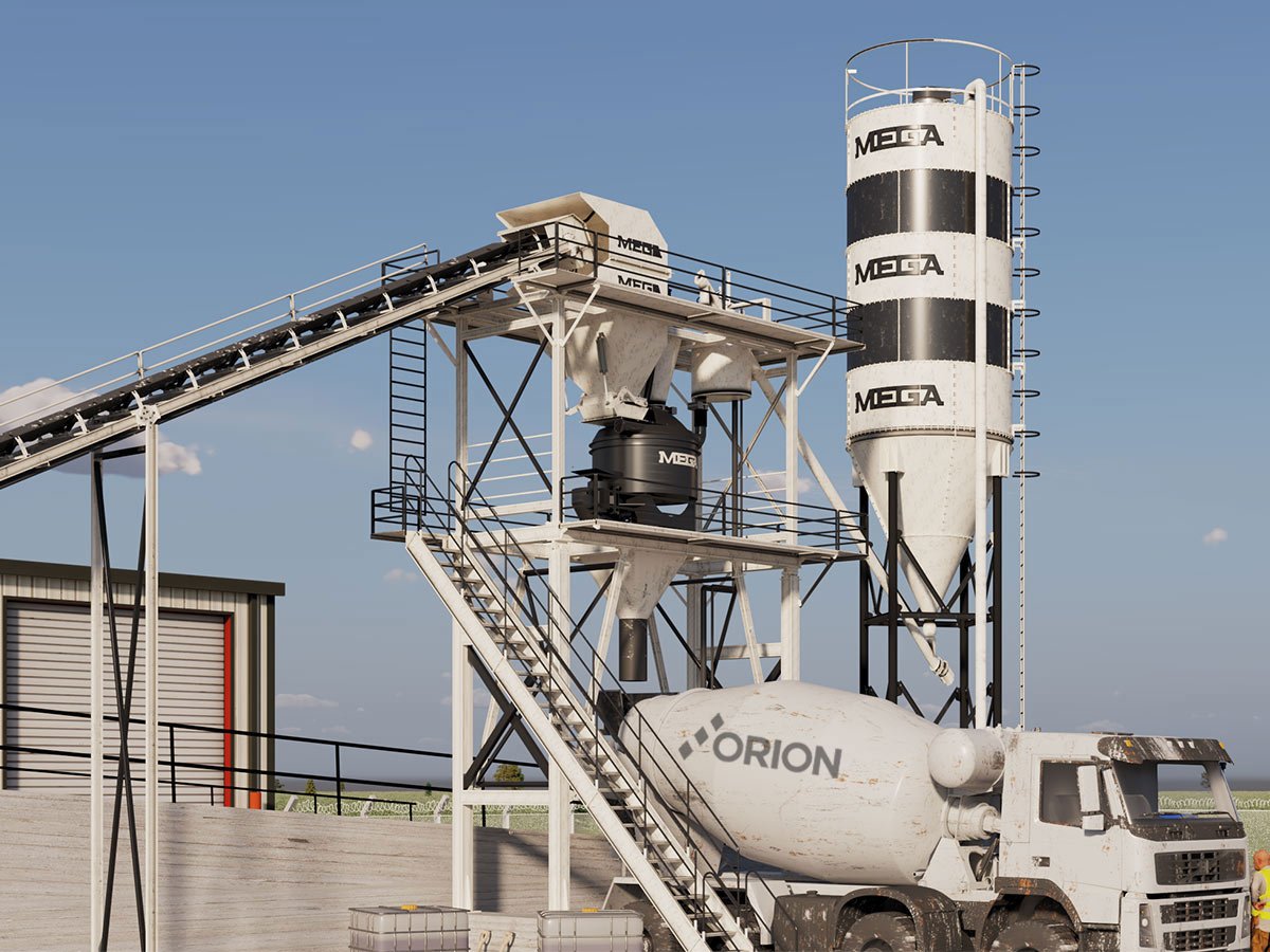 MEGA CENTRALE À BÉTON 30 m3 – MALAXEUR À BÉTON ‘PAN’ – EXPÉDITION GRATUITE