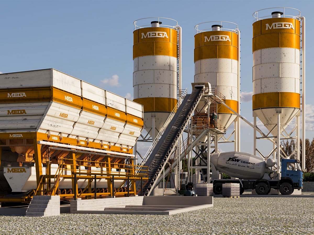 MEGA CENTRALE À BÉTON 150 m3 – MALAXEUR À BÉTON ‘TWINSHAFT’ – EXPÉDITION GRATUITE