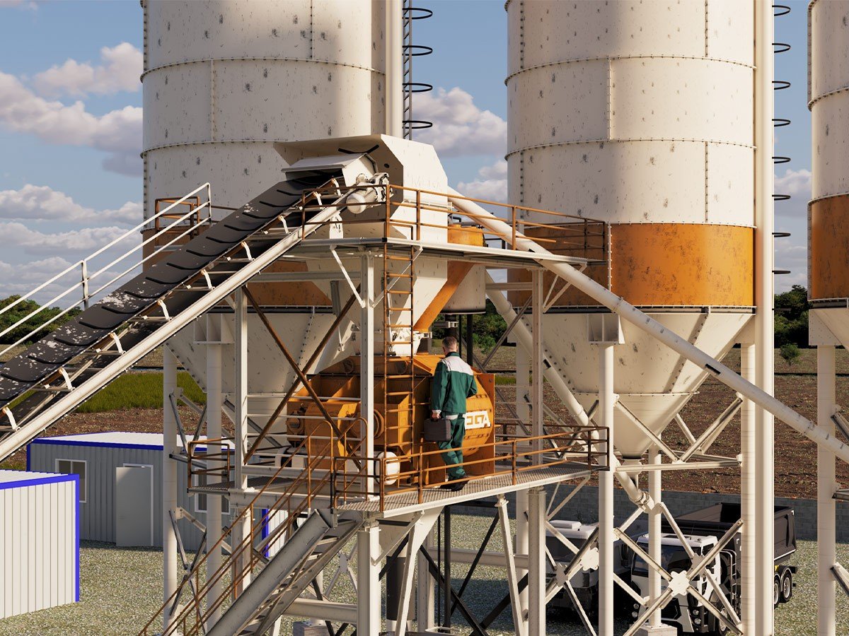 MEGA CENTRALE À BÉTON 150 m3 – MALAXEUR À BÉTON ‘TWINSHAFT’ – EXPÉDITION GRATUITE