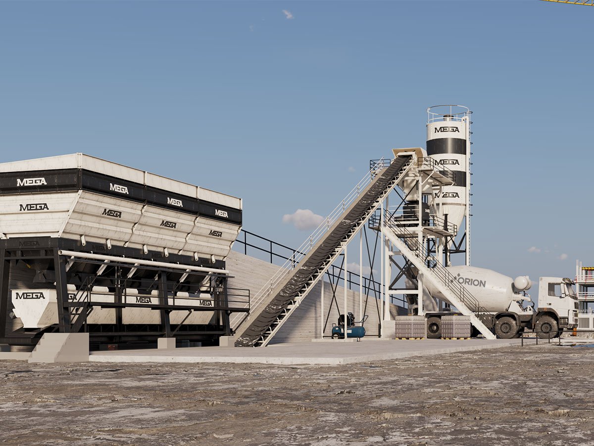 MEGA CENTRALE À BÉTON 30 m3 – MALAXEUR À BÉTON ‘PAN’ – EXPÉDITION GRATUITE