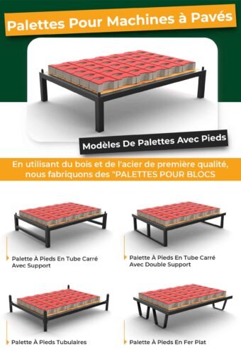 PALETTES EN BOİS POUR MACHİNE A PAVÉS