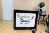 Logo mural, lettres en 3d