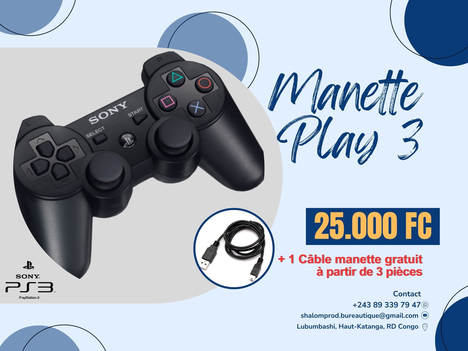 PlayStation 3 et manettes
