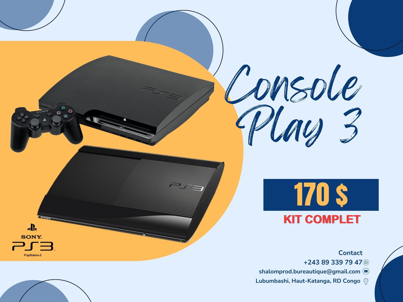 PlayStation 3 et manettes